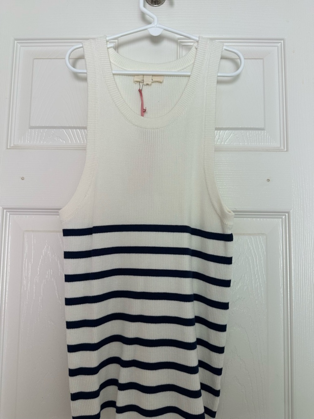 entro Cream Ribbed Tank Top